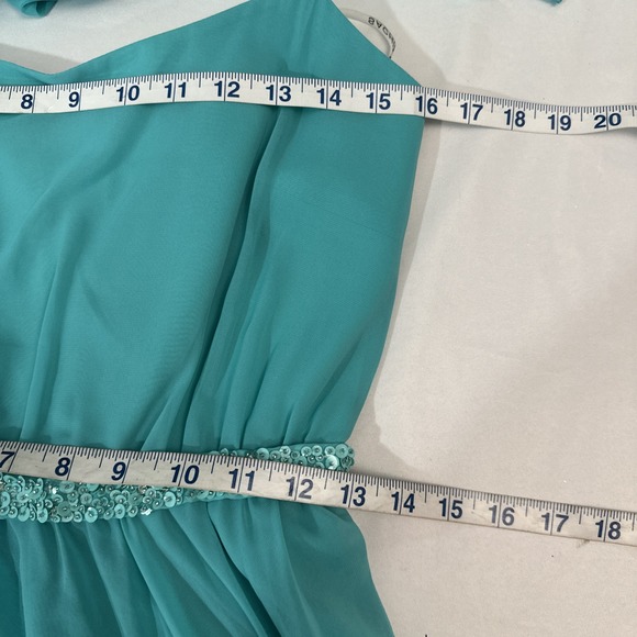 NWT $1095 Sachin & Babi [ 8 ] Lavina Beaded Gown with Cape in Turquoise‎ #J1528 - Picture 5 of 16